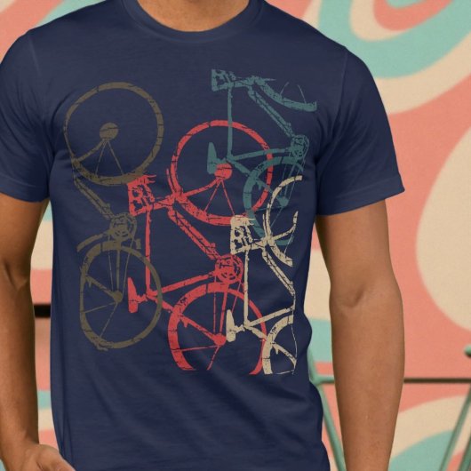 T-shirt Cool Overlapped Bikes / Bicycles