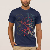 T-shirt Cool Overlapped Bikes / Bicycles (Devant)