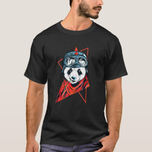 T-shirt Cool Panda Pour Correspondre Electric Red Retro Pa
