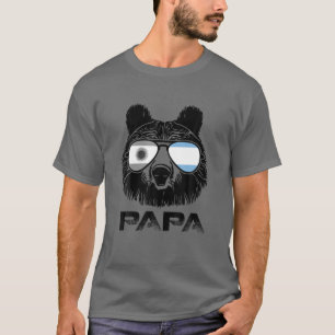 T-shirt Cool Papa Bear Lunettes de soleil Argentine Drapea