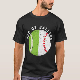T-shirt Cool Papa de Ballers Joueur de Baseball