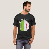 T-shirt Cool Papa de Ballers Joueur de Baseball (Devant entier)