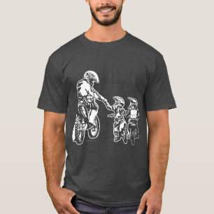 T-shirt Cool Papa Dirt Vélo Rider Motocross Hommes Jeunes