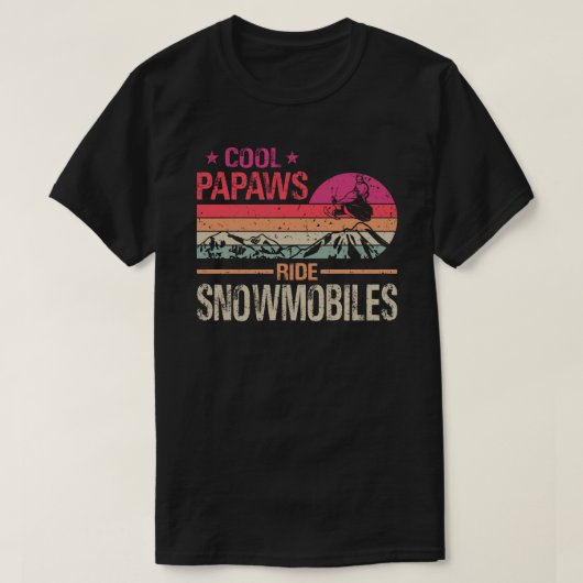 T-shirt Cool Papaws Circuler Motoneige - Snowmobile Papa G (Design devant)