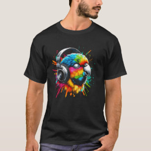 T-shirt Cool Parakeet Art pour les mélomanes Noël Naissanc