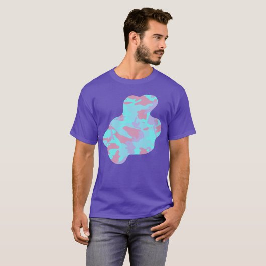 T-shirt Cool Pastel Camo Motif Paint Splat v3 (Devant entier)