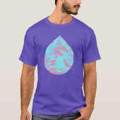 T-shirt Cool Pastel Camo Motif Teardrop (Devant)