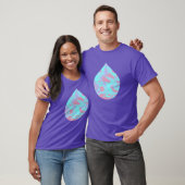 T-shirt Cool Pastel Camo Motif Teardrop (Unisexe)