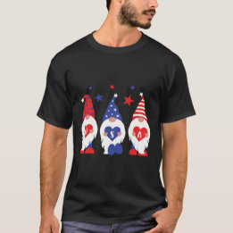 T-shirt cool Patriotic gnomes USA unisex