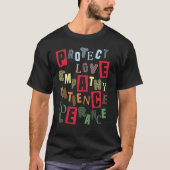 T-shirt Cool Peace Positivity Scrapbook Collage Typographi (Devant)