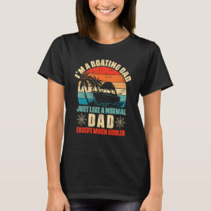 T-shirt Cool Pêche Ponton Cabine Cruiser Bateau Papa