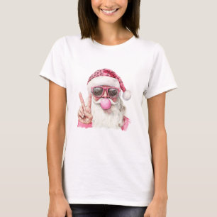 T-shirt Cool Père Noël souffler la bulle gomme