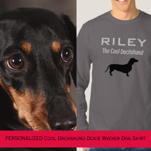 T-shirt COOL PERSONNALISÉ Dachshund Doxie Wiener Dog