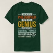 T-shirt Cool Philosophages Design Citation Accès Internet  (Design devant)