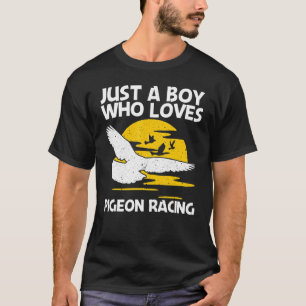 T-shirt Cool Pigeon Racing Pour Garçons Enfants Homing Pig