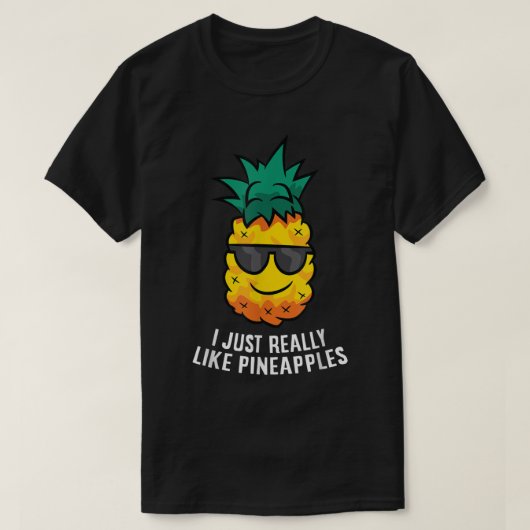 T-shirt Cool Pineapple Funny Fruit Design (Design devant)