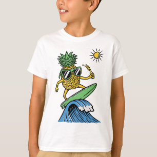 T-shirt Cool Pineapple surf sur la plage Sea Vibrant