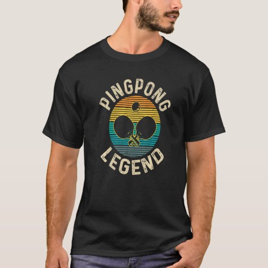 T-shirt Cool Ping Pong Retro Crossing Rackets Ping Pong Le (Devant)