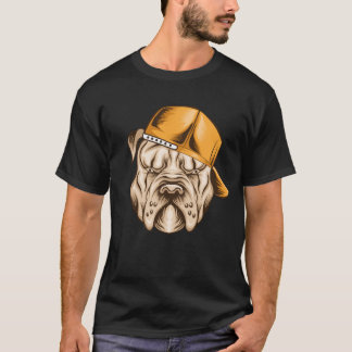T-shirt Cool Pitbull dans un Casquette
