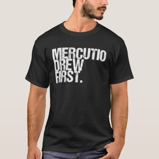 T-shirt Cool Poetry Tees Mercutio Drew First (Devant)