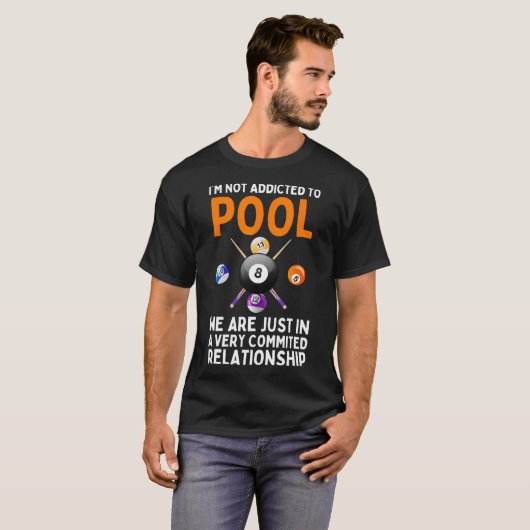 T-shirt Cool Pool Art Pour Hommes Femmes Garçons Billard 8 (Devant entier)
