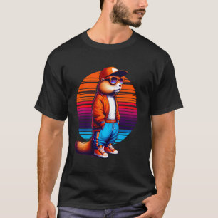 T-shirt Cool Prairie Chien Moderne Style urbain Coucher de