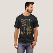 T-shirt Cool Pride Amérindien USA Flèche Coiffe (Devant entier)