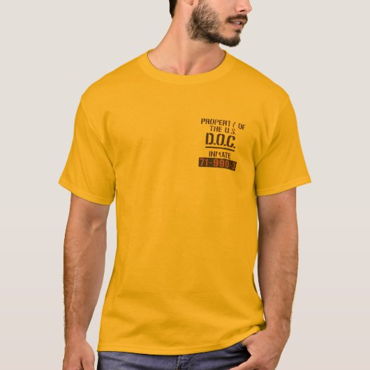 T-shirt Cool Propriété de la documentation de la prison fé (Devant)