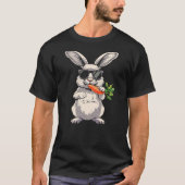 T-shirt Cool Rabbit Face With Sunglasses Carrot Bunny For (Devant)