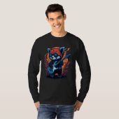 T-shirt Cool Red Panda Playing Guitar Graphic Animal Enthu (Devant entier)