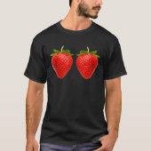 T-shirt Cool Red Strawberry Illustration Novelty Graphic D (Devant)