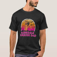Cool Retro Airedale Terrier Papa - Père Amoureux d