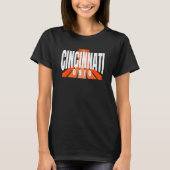 T-shirt Cool Retro Cincinnati OrangeBlack Cincinnati OH Fa (Devant)