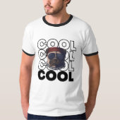 T-shirt cool Retro Dog Ringer 🐶 | Décontracté lib (Devant)