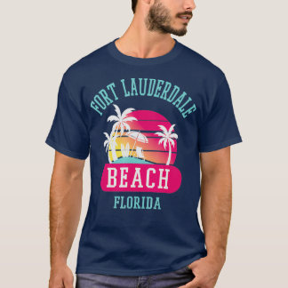 T-shirt Cool Rétro Ft Lauderdale Mens FL Plages