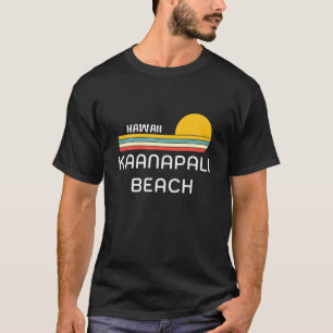 T-shirt Cool Rétro Kaanapali Beach Hawaii Retro 70'S Sunse