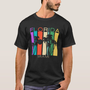 T-shirt Cool Rétro Miami Beach Original Floride Plages A