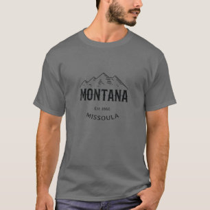 T-shirt Cool rétro Missoula Montana Montagnes Rocheuses No