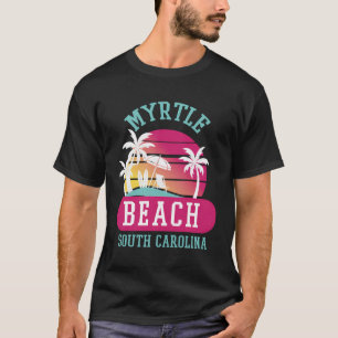 T-shirt Cool Rétro Myrtle Beach Mens Womens Sc Plages