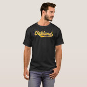 T-shirt Cool Retro Oakland 1970 Wordmark Script (Devant entier)