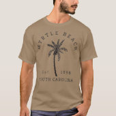 T-shirt Cool rétro Original Myrtle Beach SC Palm Tree (Devant)