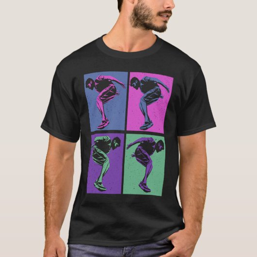 T-shirt Cool Retro Parkour Free Running Parkour (Devant)