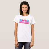T-shirt Cool Retro Stripes, Custom Text Pickleball Club (Devant entier)