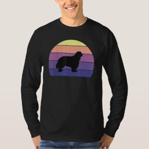 T-shirt Cool Retro Sunset Fun Cavalier King Charles Spanie