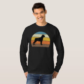 T-shirt Cool Retro Sunset Rottweilers Great Rottweiler Pro (Devant entier)