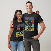 T-shirt Cool Retro Texte Silhouette Pickleball (Unisexe)