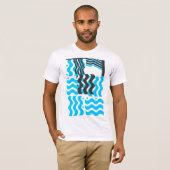 T-shirt Cool Retro Turquoise & Noir (Devant entier)
