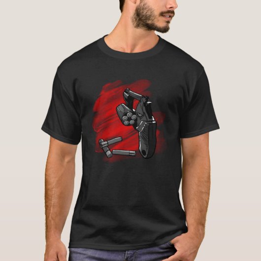 T-shirt Cool Revolver with Ammunition (Devant)