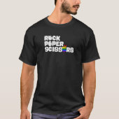 T-shirt Cool Rock Paper Scissors Lesbian LGBTQ Pride (Devant)