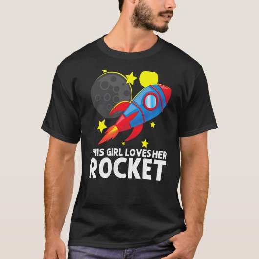 T-shirt Cool Rocket Pour Filles Enfants Rockets Space Ship (Devant)